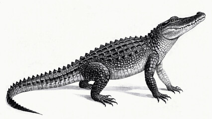 Swamp hues alligator isolated watercolor vector illustration svg  