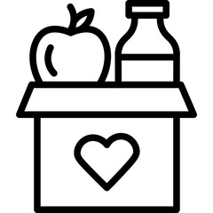 Food Drive Icon Line