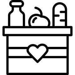 Food Drive Icon Line