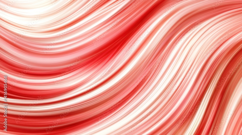Poster abstract swirls of red and white blend in a dynamic design.