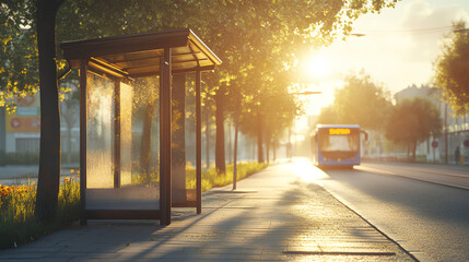 simple bus stop building