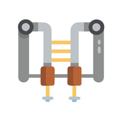 Abstract industrial part concept, gray and brown color