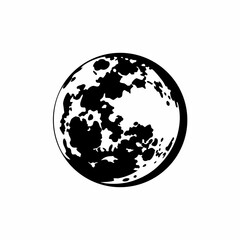 creative Silhouette full-moon Icon Vector Illustration