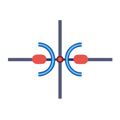 Abstract Symmetry: Geometric shapes and lines on black