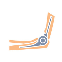 endoprosthesis elbow color flat icon for digital and print projects.