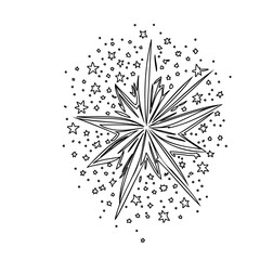 Radiant Starburst Isolated Celestial Design