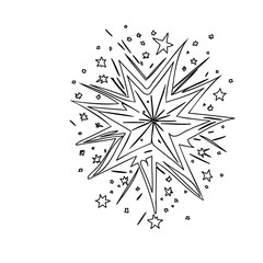 Artistic Sketch of Starburst Sparkle Effect