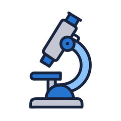 Microscope science equipment vector design icon on black