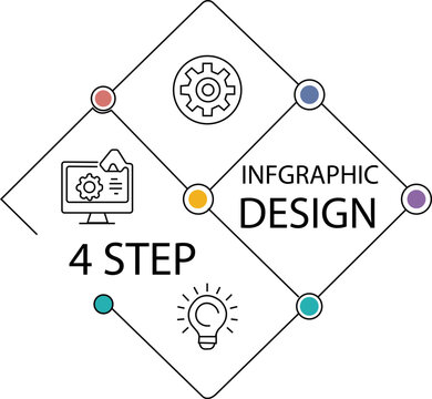 professional 4 step infographic 