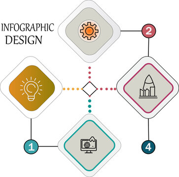 professional 4 step infographic 
