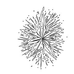 Fototapeta premium Celestial Starburst: Delineated cosmic radiance design