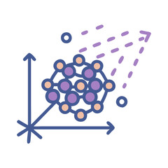 3D Data Visualization Growth with Arrow on Black
