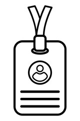 ID card icon. Vector illustration design