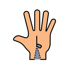 cosmetic prosthesis color flat icon for digital and print projects.