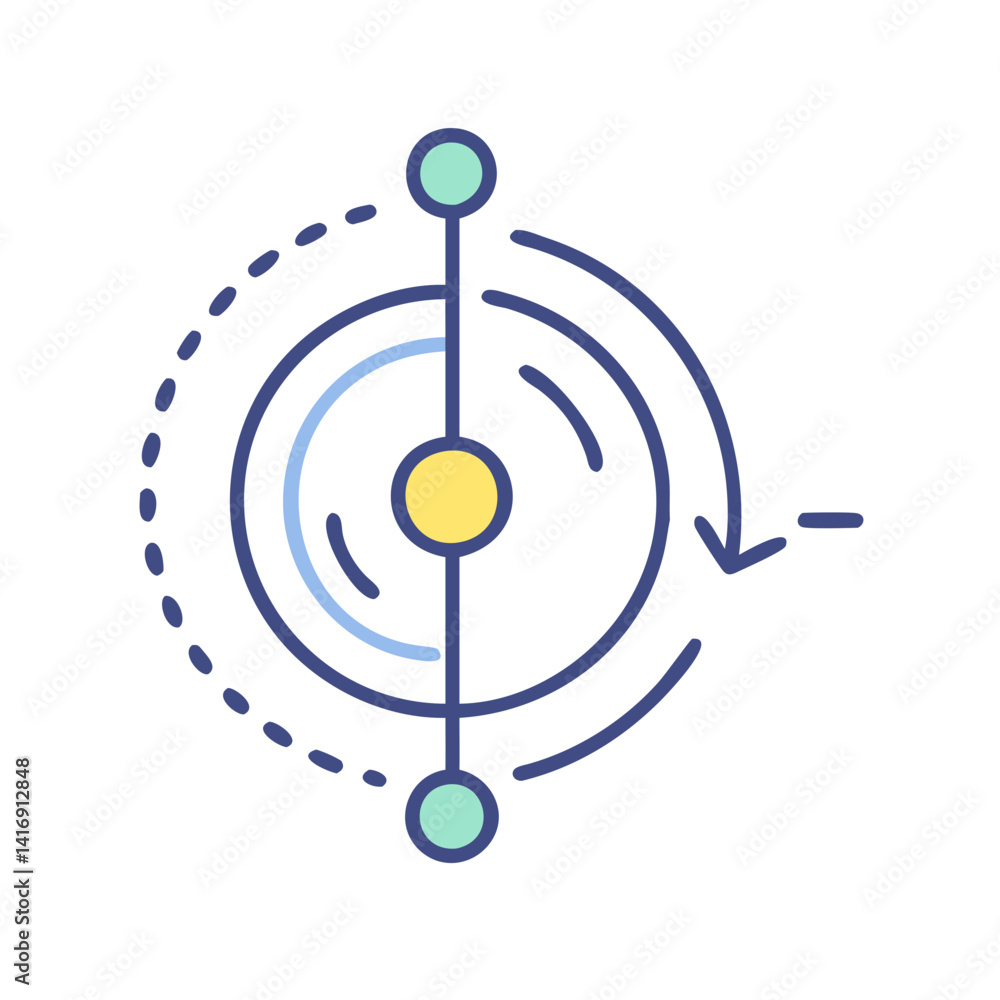 Poster abstract motion process symbol, design element for websites