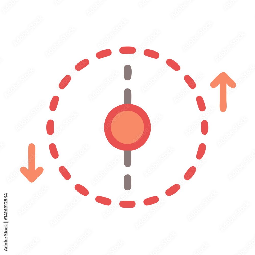 Poster scalability and optimization: arrows around a central point