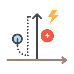 Iconic illustration of business growth and transformation path