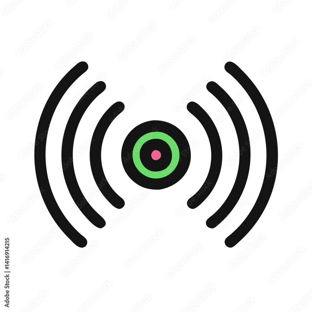 Poster simple wi-fi connection design in dark background image