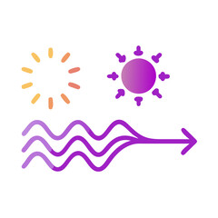Impact Sun Rays Illustration with Arrow Gradient Effect