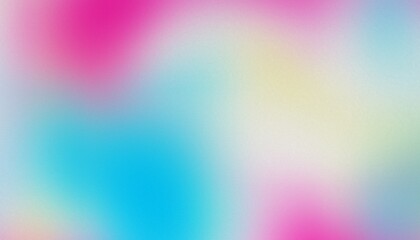 Colorful pink, yellow and turquoise gradient noisy grain background texture