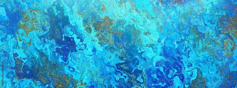 Aufkleber An EyeCatching Abstract Blue Fluid Background Featuring Organic Patterns and Textures