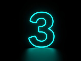 Naklejka premium Pink and blue mixed gradient, number 3 octane render,transparent glass texture,frosted glass,transparent technology sense, industrial design,white background,minimal 