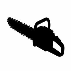 creative Silhouette chainsaw Icon Vector Illustration 