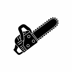 creative Silhouette chainsaw Icon Vector Illustration 
