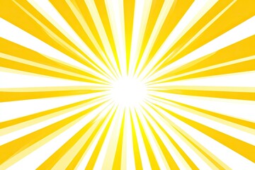 A bright yellow and white radial burst design