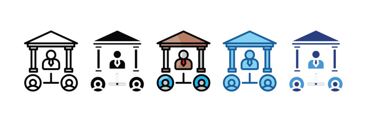 Corporate Structure  Icon Element For Design