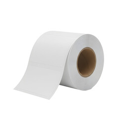 White Toilet Paper Roll on Transparent Background