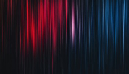Fototapeta premium Abstract background with vertical red, blue, and purple light streaks on a dark background
