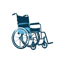 Fototapeta premium A blue wheelchair positioned on a clean background, symbolizing mobility and accessibility, with a focus on inclusivity and support for individuals with disabilities , isolated on white or transparent