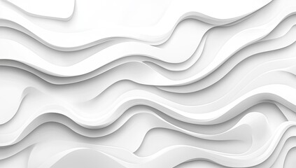 Abstract white background with wavy, layered design