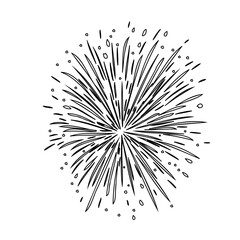 Obraz premium Celebratory Sparkle Burst Hand Drawn Illustration