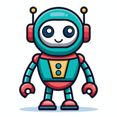 Fototapeta premium Cute Robot Character