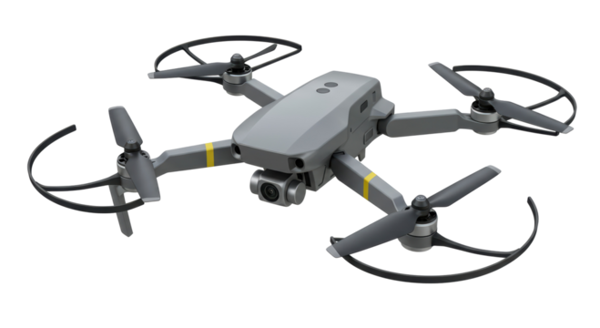 Isolated Advanced Drone with Propellers High Quality Image