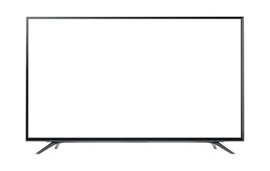 Naklejka premium Modern Flat-Screen TV Isolated on Transparent Background – Smart LED Television PNG Cutout.