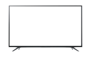 Modern Flat-Screen TV Isolated on Transparent Background – Smart LED Television PNG Cutout.