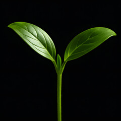image of a fresh green plant vector. isolated white background