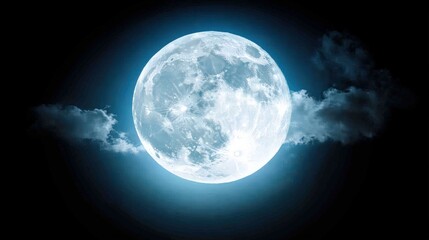 Fototapeta premium Full Moon Night Sky Cloudscape - Mystical/Fantasy