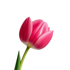 Naklejka premium pink tulip isolated on white background
