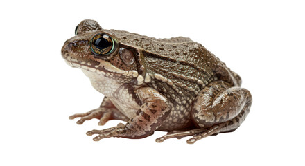 Fototapeta premium Isolated Detailed Close-up of a Brown Frog