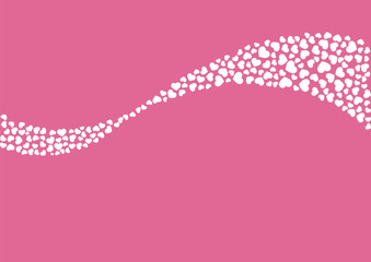 ハート柄の背景 赤系の単色 白抜き ハート