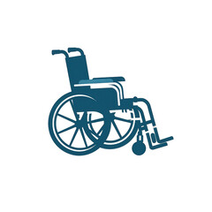 Fototapeta premium A simplistic illustration of a wheelchair, symbolizing mobility and accessibility, set against a minimalistic background, suitable for healthcare or disability awareness , isolated on white or png
