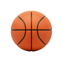 Fototapeta premium Classic Orange Basketball Isolated on White Background, Sports Equipment