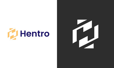 Abstract letter H logo design for business and company