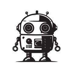 Fototapeta premium robot logo icon illustration design image