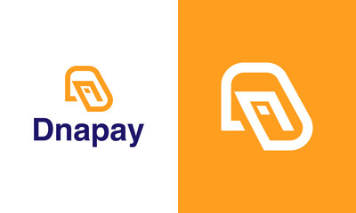 Letter D pay, wallet and money icon logo design template for financial company