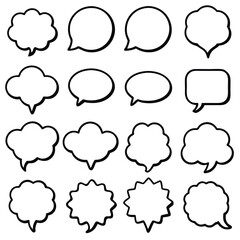 Various Cartoon Speech Bubbles